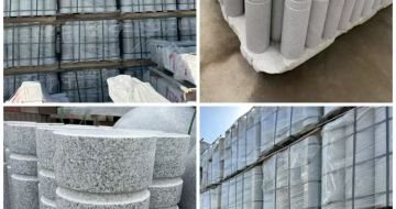 云浮 芝麻白花岗岩挡车柱、隔离柱多少钱