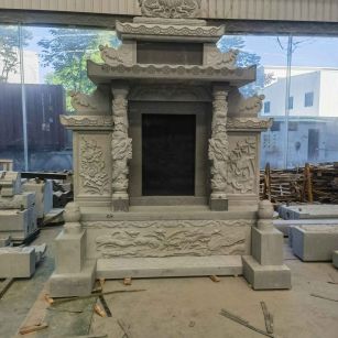 云浮 芝麻灰高档墓碑、土墓，一套也支持定做