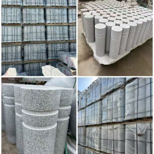 云浮 芝麻白花岗岩挡车柱、隔离柱多少钱