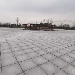 云浮 芝麻白火烧面-公园广场地铺效果