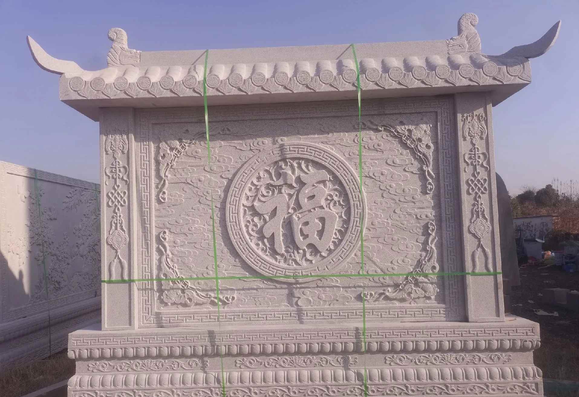 云浮 芝麻白花岗岩屏风，照壁，影壁