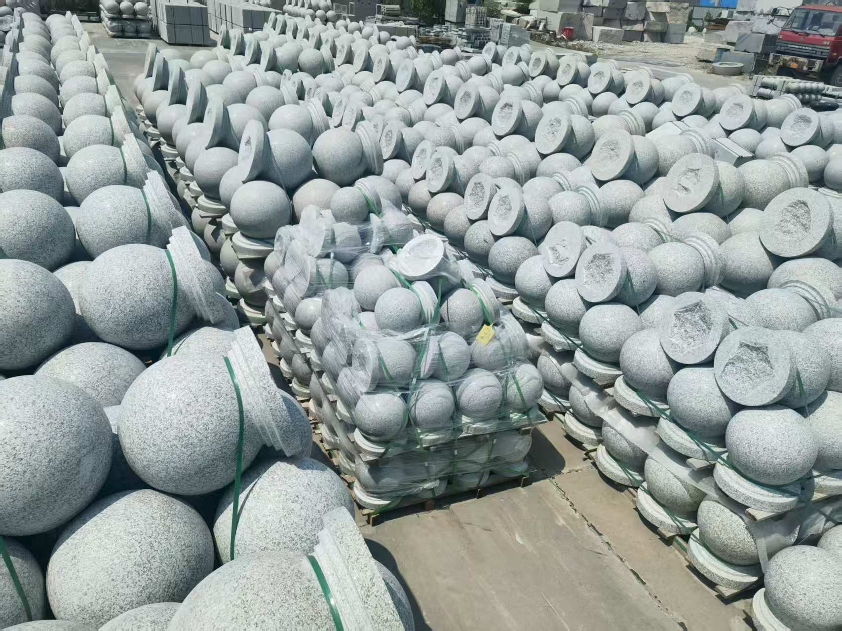 云浮 花岗岩实心圆球，石球，挡车球，挡车石，车止石，路障石。