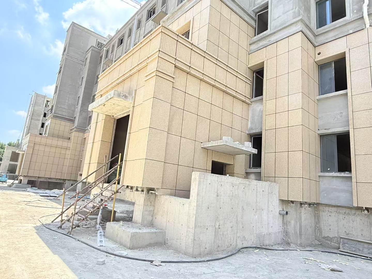 云浮 黄金麻干挂，工地实拍